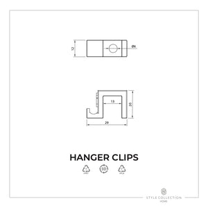 Hanger clips set - black