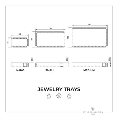 Trays with inlay - black 2