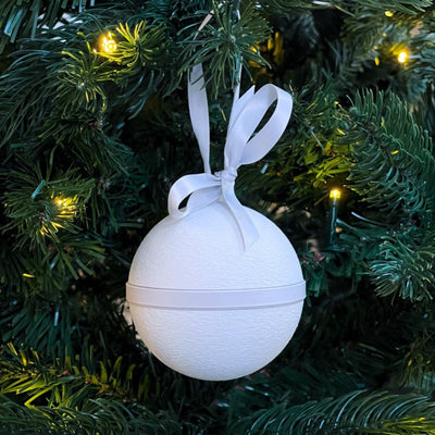 Christmas bulb - white/grey