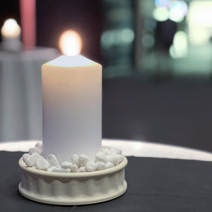 Rome candle holder - White