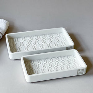 Tray with water resistant inlay - all white
