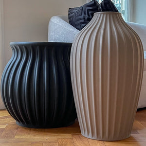 Rome Floor vase Round - Black