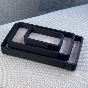 Trays with inlay - black 2